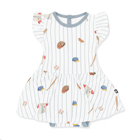 Twirl Bodysuit Dress in Home Run