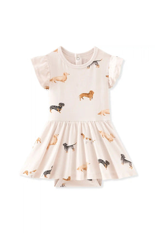 Twirl Bodysuit Dress in Dachshund