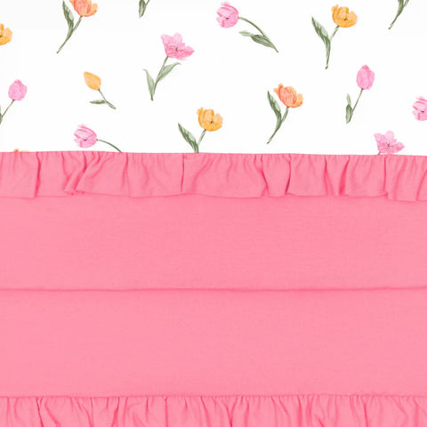 Ruffle Baby Blanket in Tulip 0.5