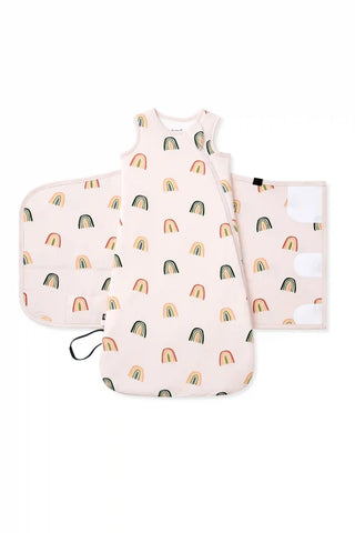 Sleep Bag Swaddler in Retro Rainbow 1.0