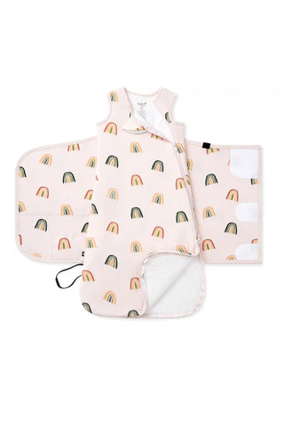 Sleep Bag Swaddler in Retro Rainbow 1.0