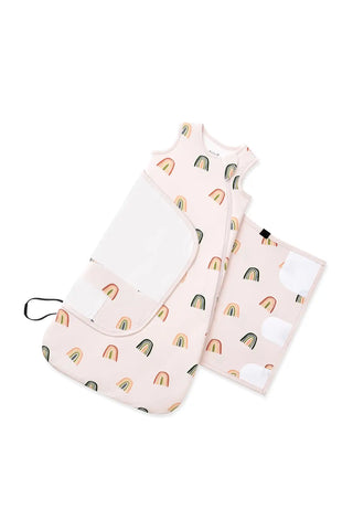 Sleep Bag Swaddler in Retro Rainbow 1.0