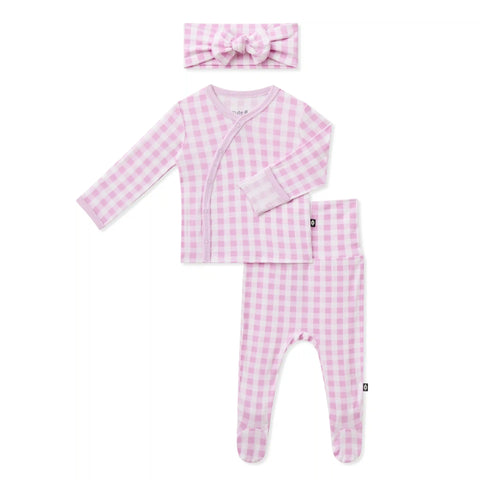Take Me Home Set with Bow in Gingham Thistle