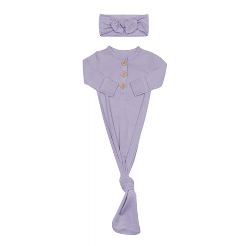 Knotted Gown with Bow Set in Taro