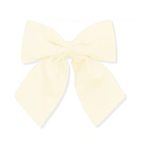 Large Alligator Clip Bow in Chamomile
