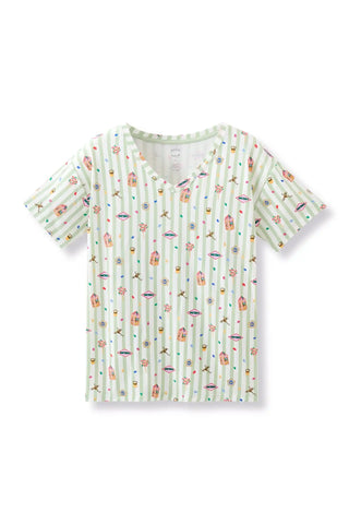 Women's Oversized V-Neck Tee in Honeydukes