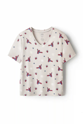 Women's Oversized V-Neck Tee in Spider-Man