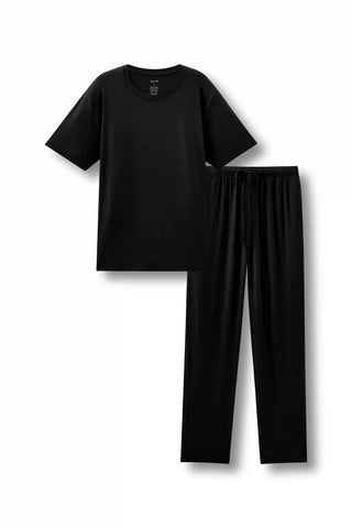 Men's Short Sleeve & Pant PJ Set in Midnight