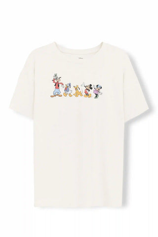 Women's Graphic Tee in Mickey and Friends on Ecru