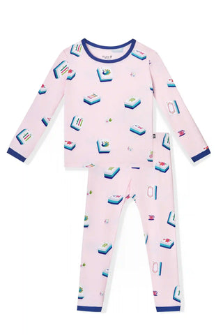 Long Sleeve Pajamas in Sakura Mahjong