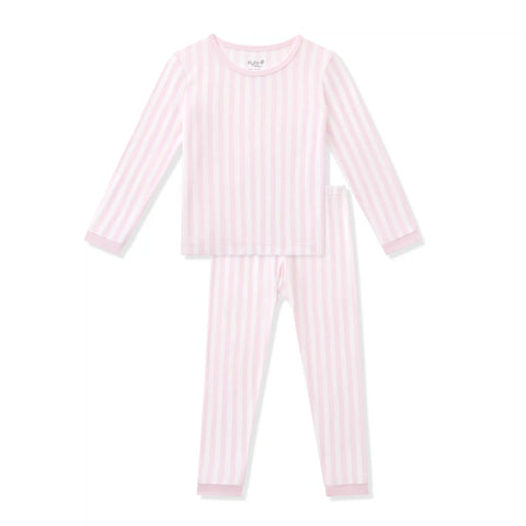 Long Sleeve Pajamas in Small Sakura Stripe