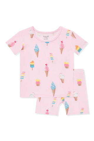 Short Sleeve Pajamas in Sakura Ice Cream