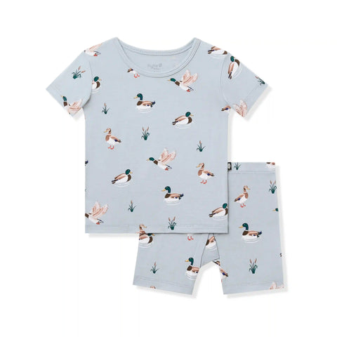 Short Sleeve Pajamas in Mallard Duck