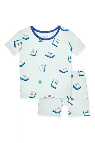 Short Sleeve Pajamas in Dew Mahjong