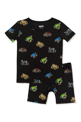Short Sleeve Pajamas in Monster Truck