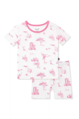 Short Sleeve Pajamas in Toile Ballet