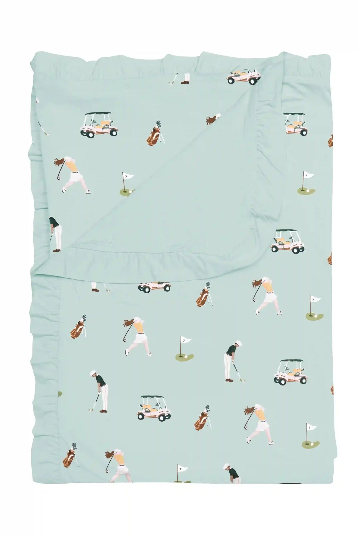 Ruffle Toddler Blanket in Golf 0.5