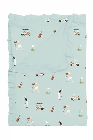 Ruffle Toddler Blanket in Golf 0.5