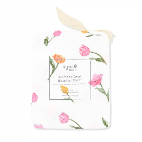 Oval Bassinet Sheet in Tulip
