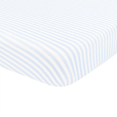 Mini Crib Sheet in Small Mist Stripe