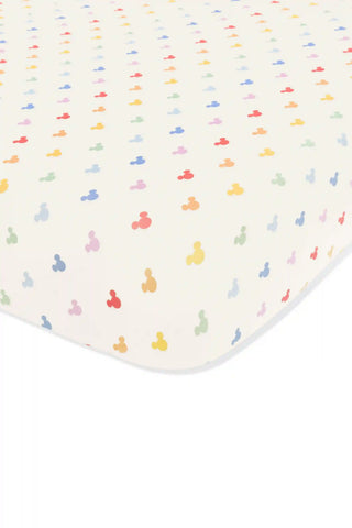 Crib Sheet in Pastel Mickey Mouse