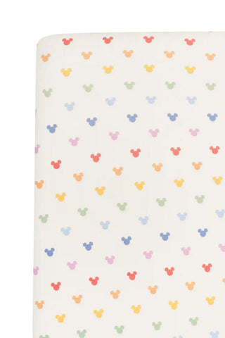 Crib Sheet in Pastel Mickey Mouse