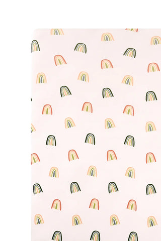Crib Sheet in Retro Rainbow