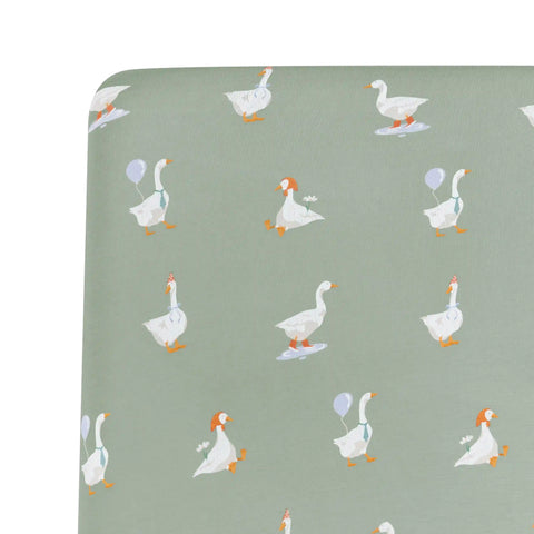 Crib Sheet in Silly Goose