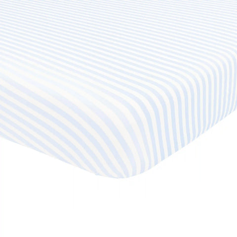 Crib Sheet in Small Mist Stripe