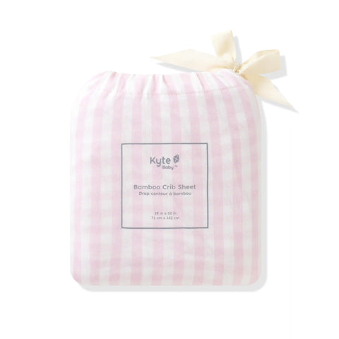 Crib Sheet in Small Sakura Stripe