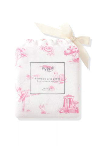 Crib Sheet in Toile Ballet