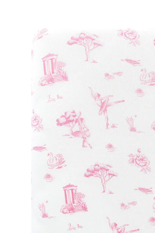 Crib Sheet in Toile Ballet