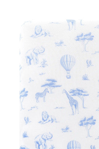 Crib Sheet in Toile Safari
