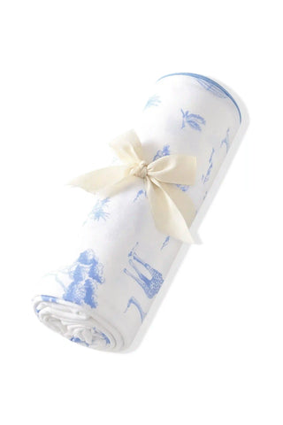 Swaddle Blanket in Toile Safari