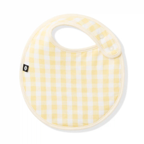 Cushy Bib in Gingham Chamomile