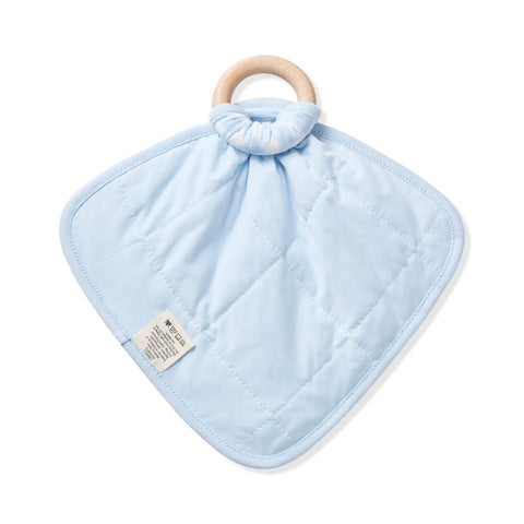 Lovey in Gingham Breeze with Removable Wooden Teething Ring