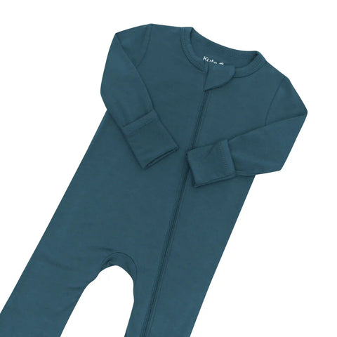 Zippered Footie in Atlantic