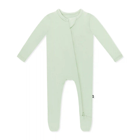 Zippered Footie in Basil