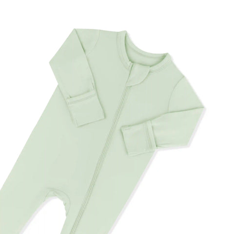 Zippered Footie in Basil