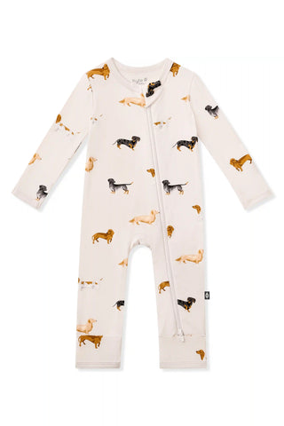 Zippered Romper in Dachshund