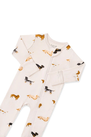 Zippered Romper in Dachshund