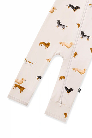 Zippered Romper in Dachshund