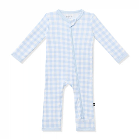 Zippered Romper in Gingham Breeze