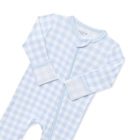 Zippered Romper in Gingham Breeze