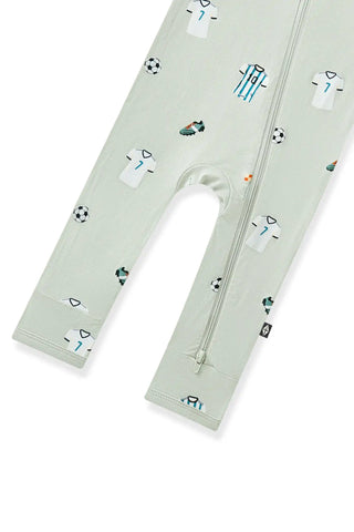 Zippered Romper in Soccer