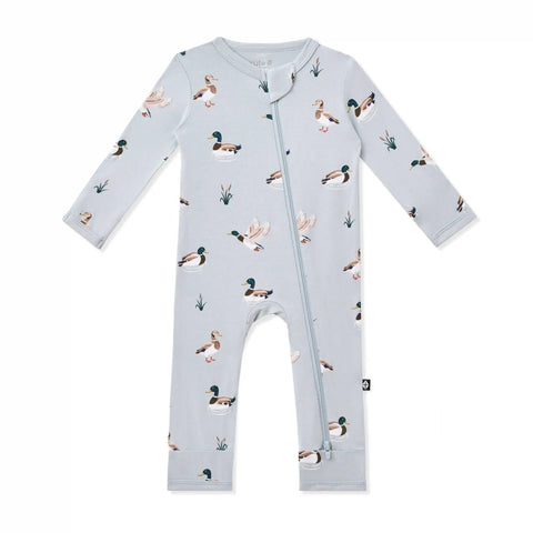 Zippered Romper in Mallard Duck
