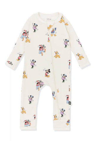 Zippered Romper in Mickey Mouse and Friends