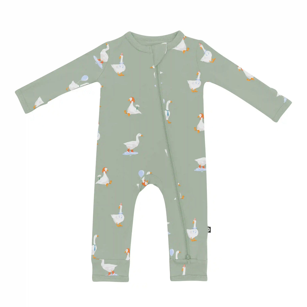 Zippered Romper in Silly Goose