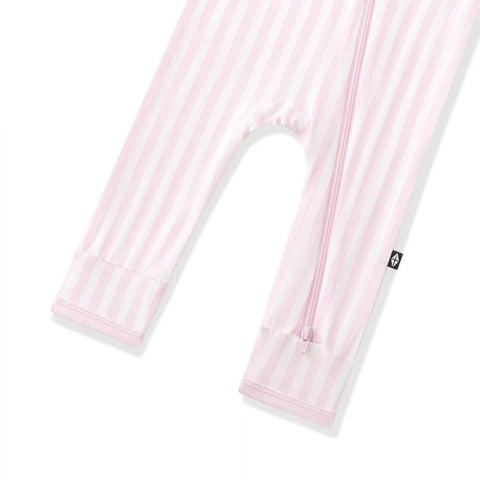 Zippered Romper in Small Sakura Stripe