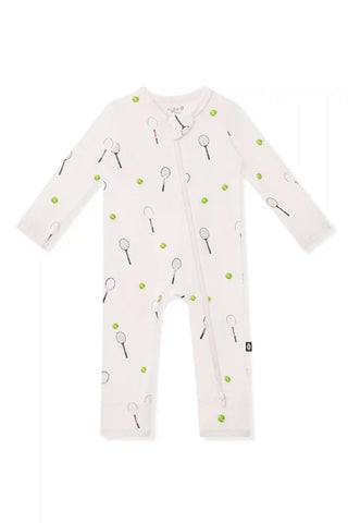 Zippered Romper in Tennis